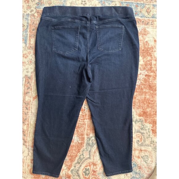 Talbots Flawless Pull-On Jegging 22WP Dark Wash Stretch Denim Comfort Everyday - Picture 2 of 11